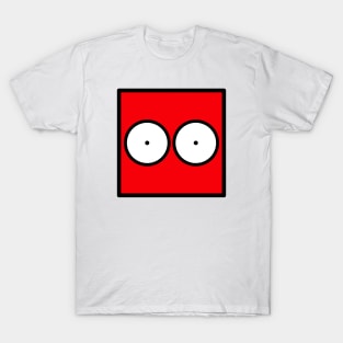 Kubi - the square emoticons - Red passion, the worried face T-Shirt